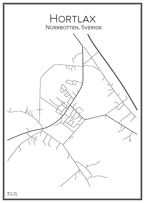 Stadskarta över Hortlax