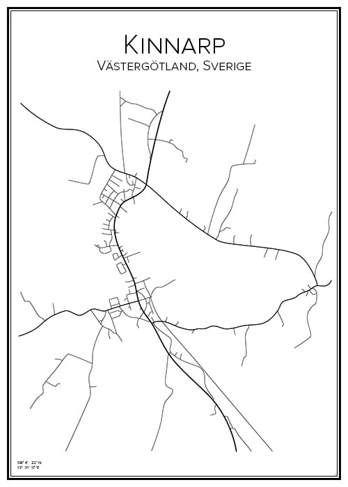 Stadskarta över Kinnarp