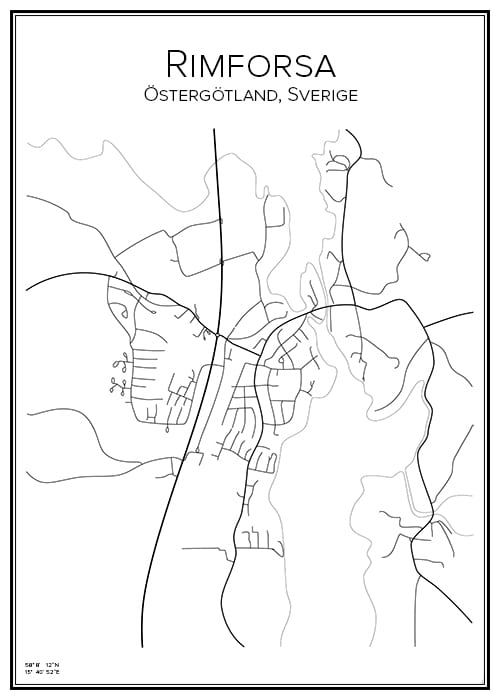 Stadskarta över Rimforsa
