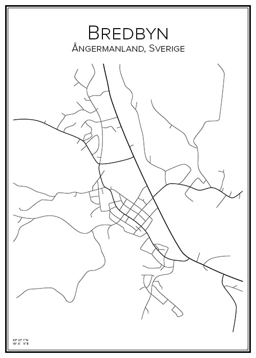 Stadskarta över Bredbyn