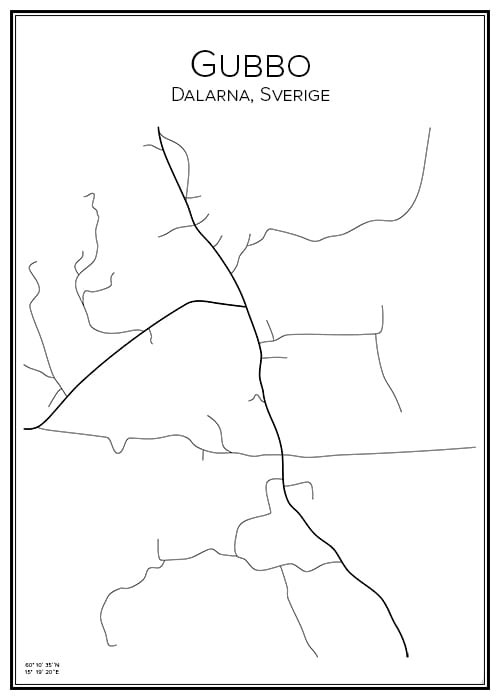 Stadskarta över Gubbo