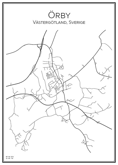 Stadskarta över Örby