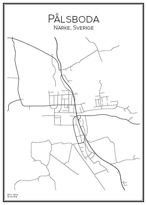 Stadskarta över Pålsboda