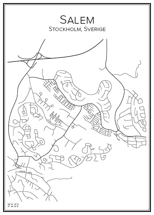 Stadskarta över Salem