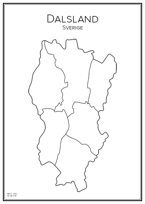 Stadskarta över Dalsland
