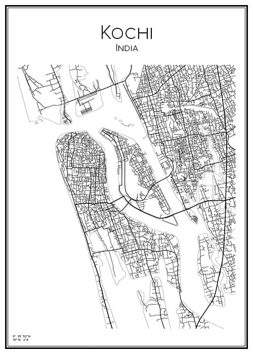 Stadskarta över Kochi