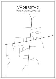 Stadskarta över Väderstad