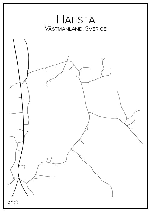 Stadskarta över Hafsta