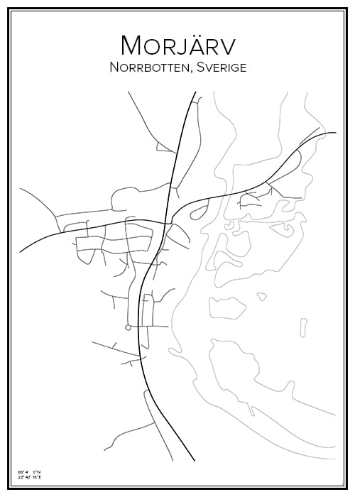 Stadskarta över Morjärv