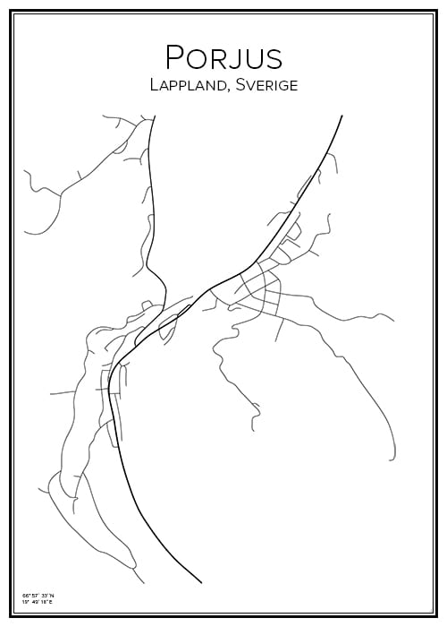 Stadskarta över Porjus