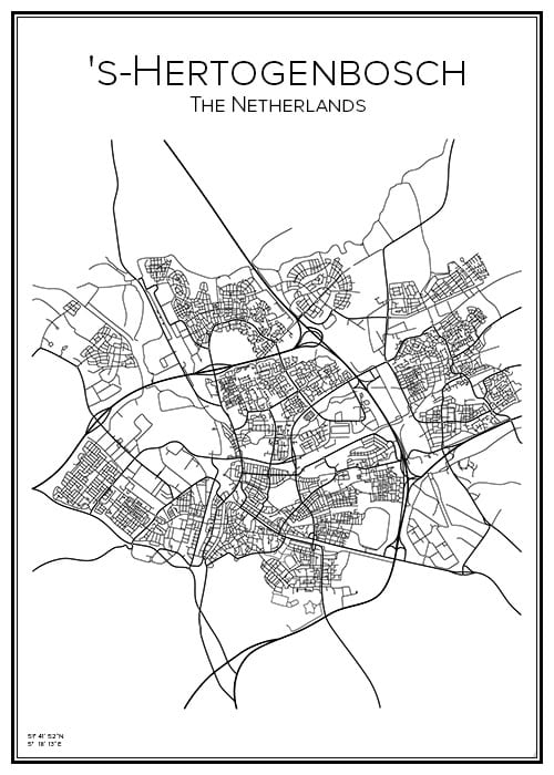Stadskarta över 's-Hertogenbosch