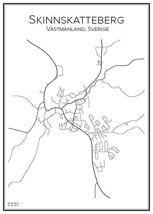 Stadskarta över Skinnskatteberg