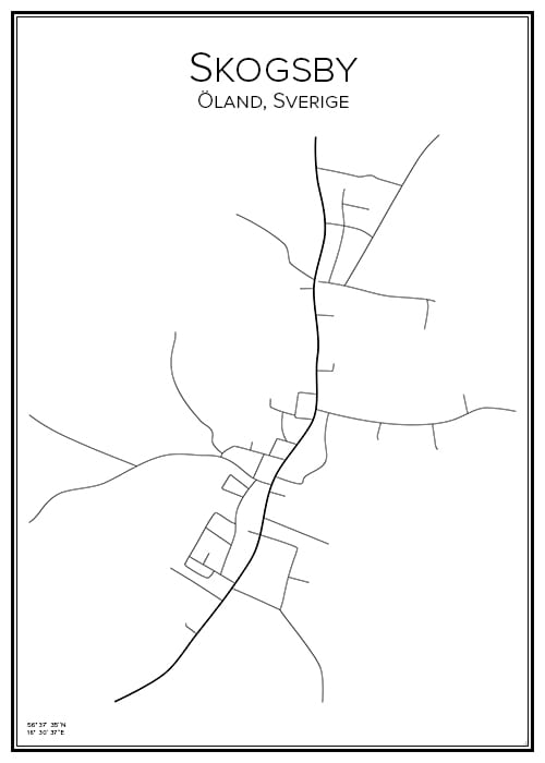 Stadskarta över Skogsby
