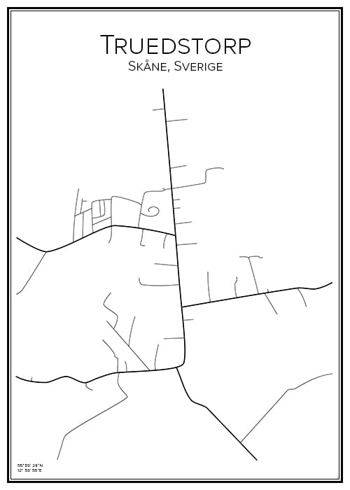 Stadskarta över Truedstorp