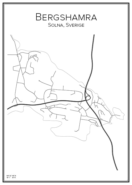 Stadskarta över Bergshamra