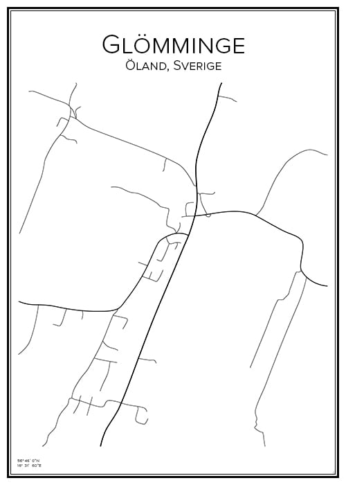 Stadskarta över Glömminge