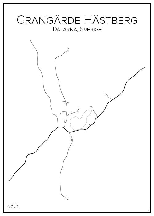 Stadskarta över Grangärdes Hästberg