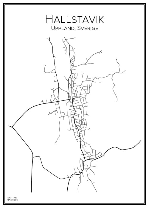Stadskarta över Hallstavik