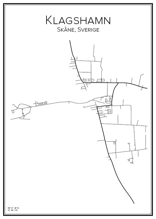Stadskarta över Klagshamn