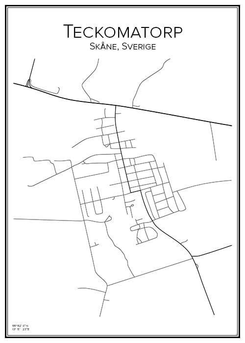 Stadskarta över Teckomatorp