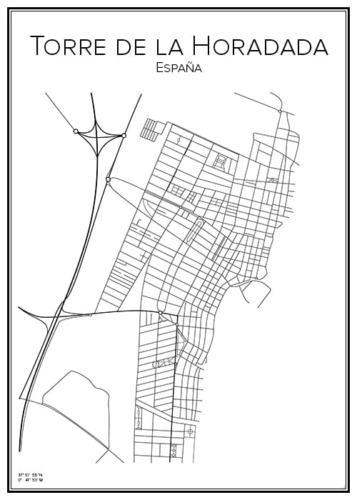 Stadskarta över Torre de la Horadada