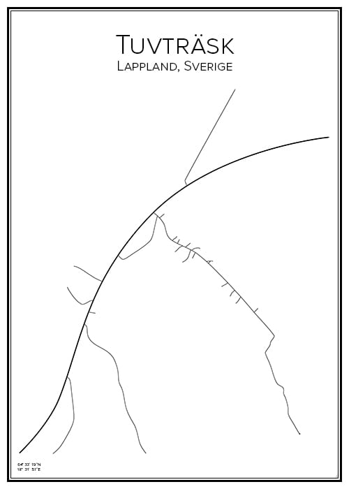 Stadskarta över Tuvträsk
