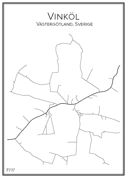 Stadskarta över Vinköl