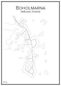 Stadskarta över Boholmarna