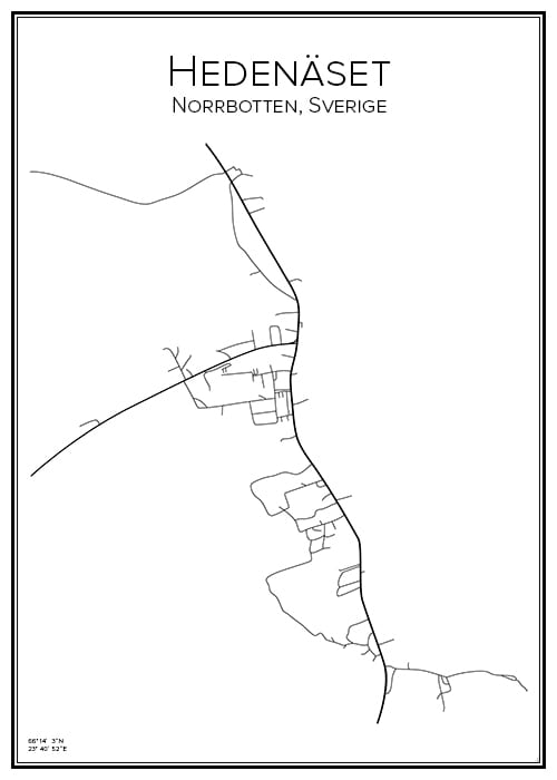 Stadskarta över Hedenäset