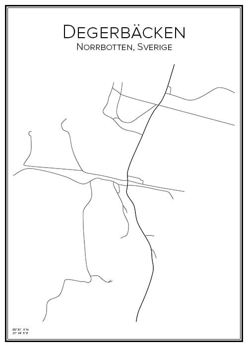 Stadskarta över Degerbäcken