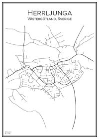 Stadskarta över Herrljunga