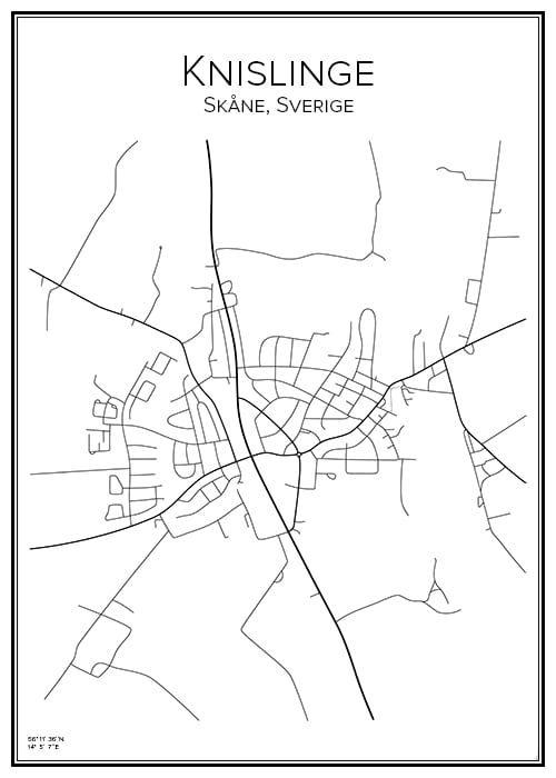Stadskarta över Knislinge