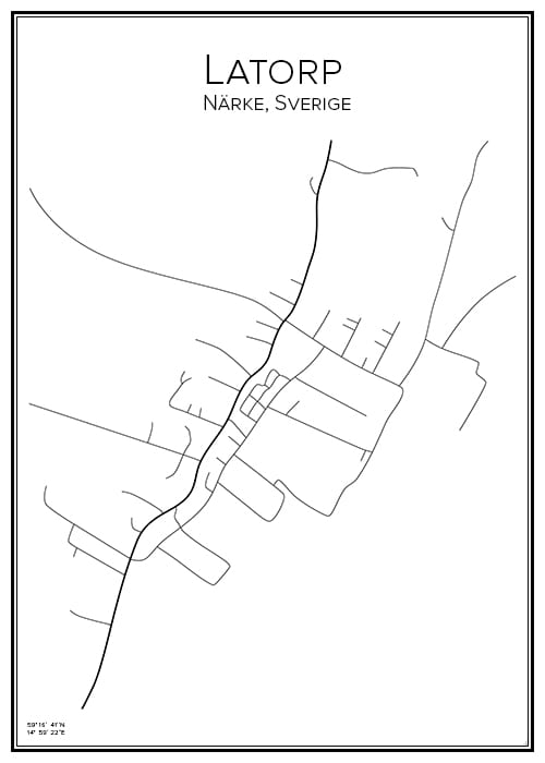 Stadskarta över Latorp
