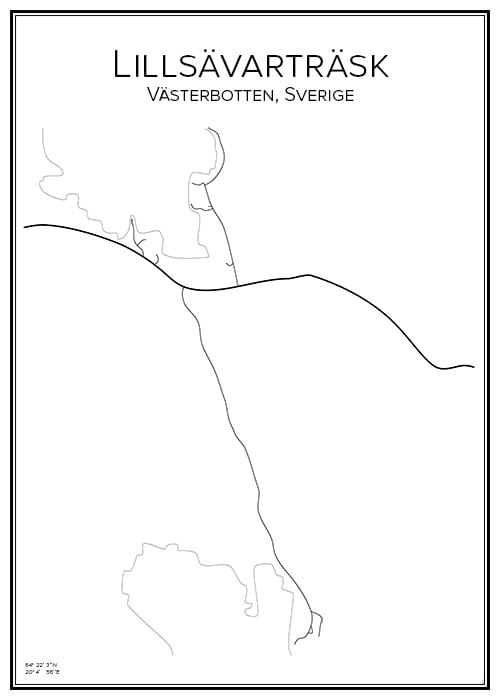 Stadskarta över Lillsävarträsk