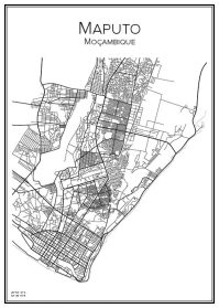 Stadskarta över Maputo