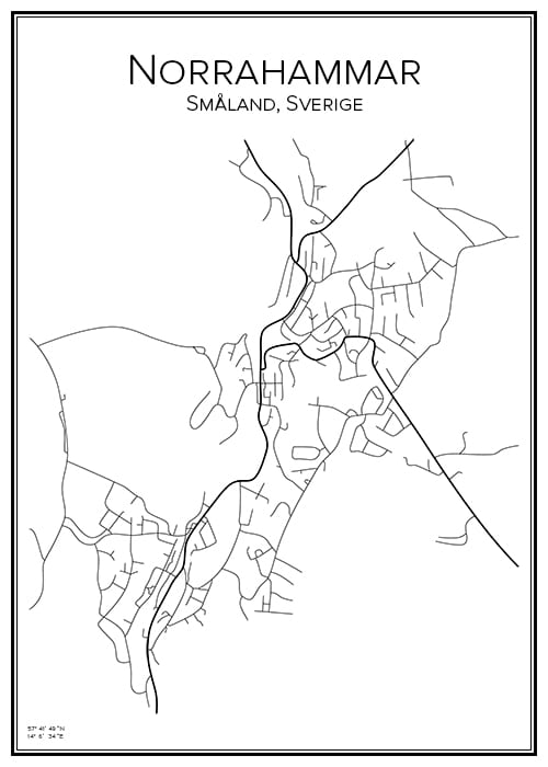 Stadskarta över Norrahammar