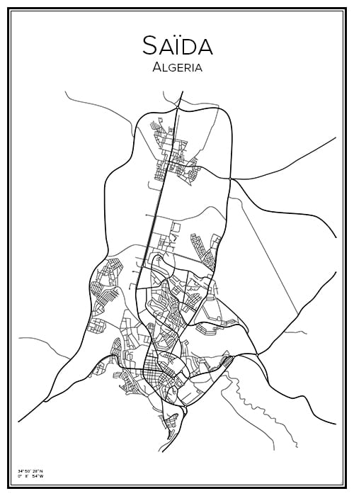 Stadskarta över Saïda