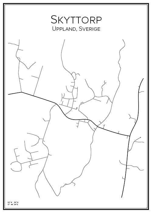 Stadskarta över Skyttorp