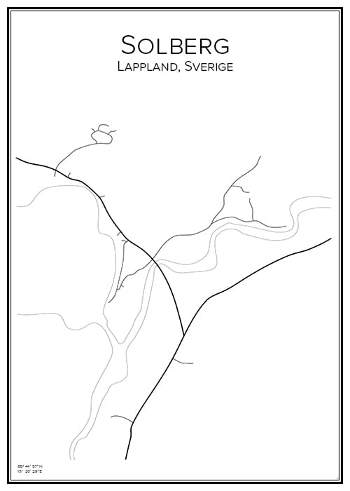 Stadskarta över Solberg