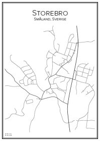 Stadskarta över Storebro