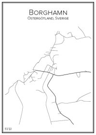 Stadskarta över Borghamn
