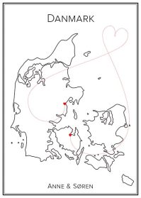 Kärlekskarta över Danmark