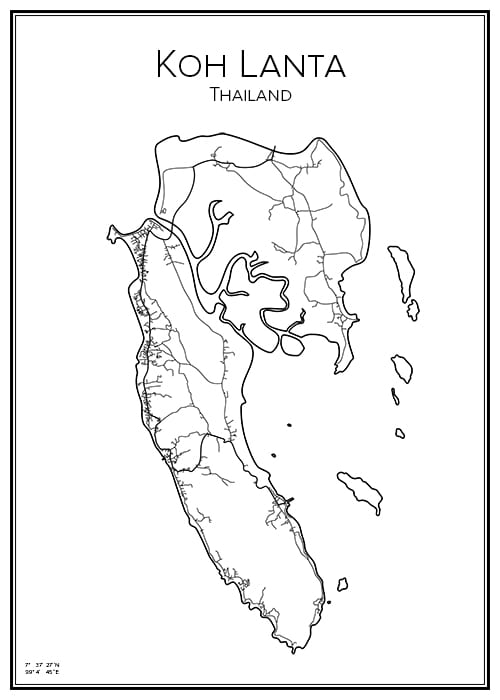 Stadskarta över Koh Lanta