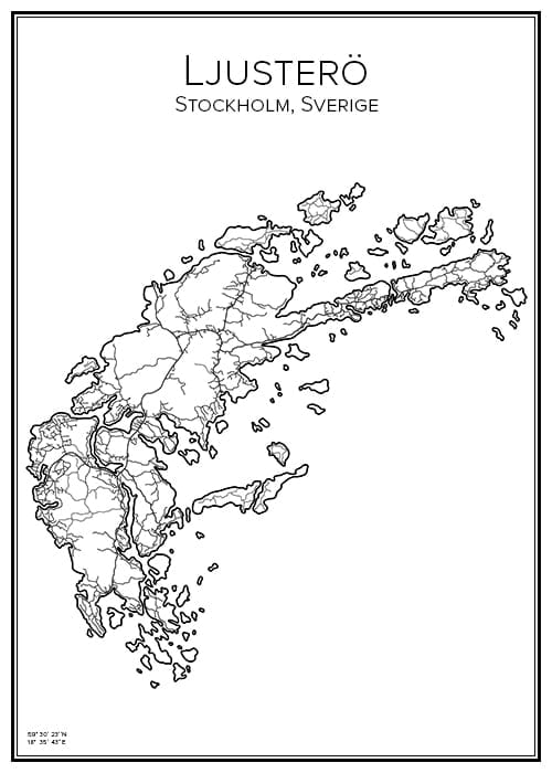 Stadskarta över Ljusterö