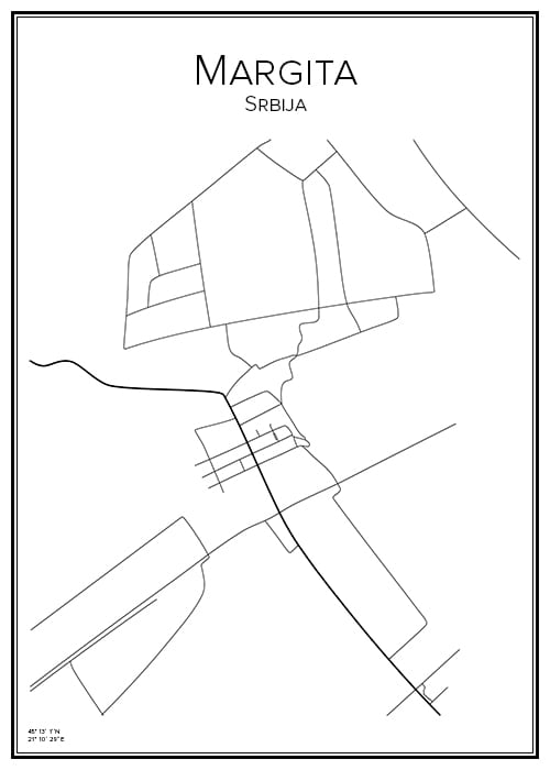 Stadskarta över Margita