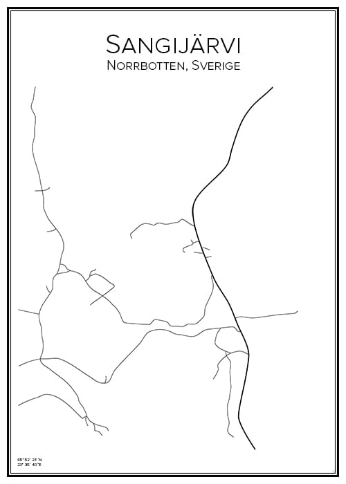 Stadskarta över Sangijärvi