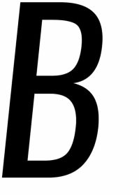 Poster med bokstaven B