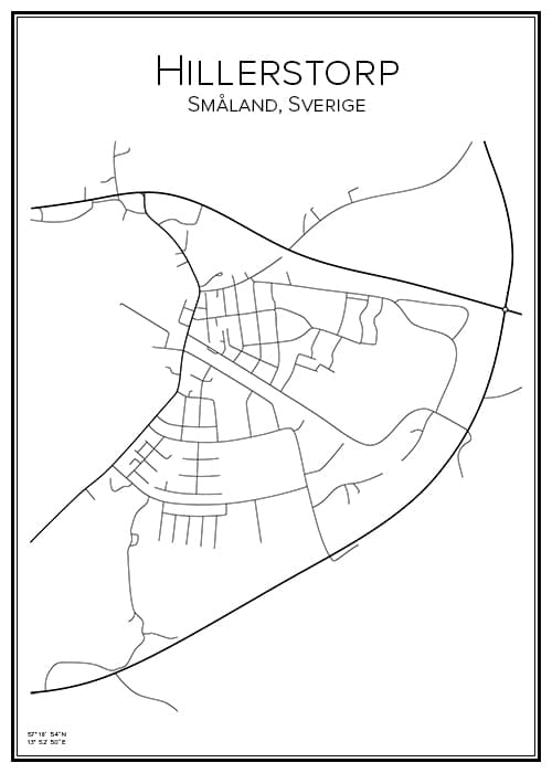 Statskarta över Hillerstorp