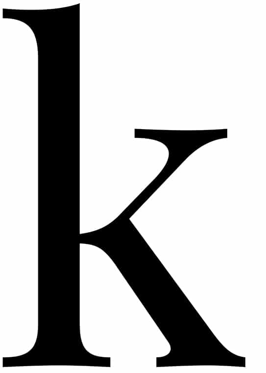Poster med bokstaven K
