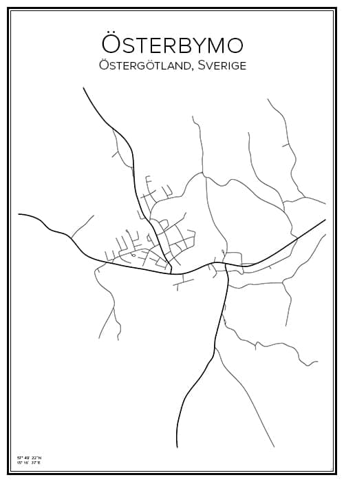 Stadskarta över Österbymo